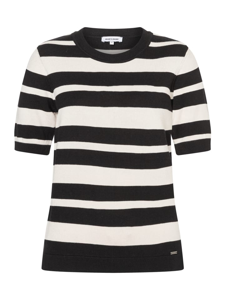 More & More Полосатый свитер с короткими рукавами, черно-белый
More & More Полосатый свитер с короткими рукавами, черно-белый
