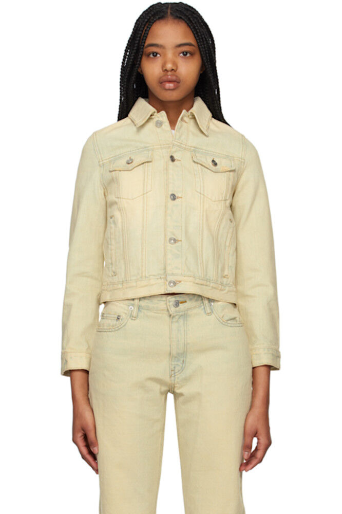 Бежевая джинсовая куртка с выцветшим эффектом We11done
Бежевая джинсовая куртка с выцветшим эффектом We11done