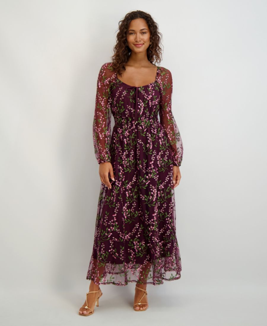 Женское платье с вырезом сердечко, длинными рукавами и вышивкой kensie, Purple
Женское платье с вырезом сердечко, длинными рукавами и вышивкой kensie, Purple