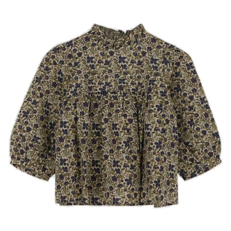 Bonpoint Девочки Tess Блузка с цветочным принтом и отделкой рюшами, бежевый
Bonpoint Девочки Tess Блузка с цветочным принтом и отделкой рюшами, бежевый