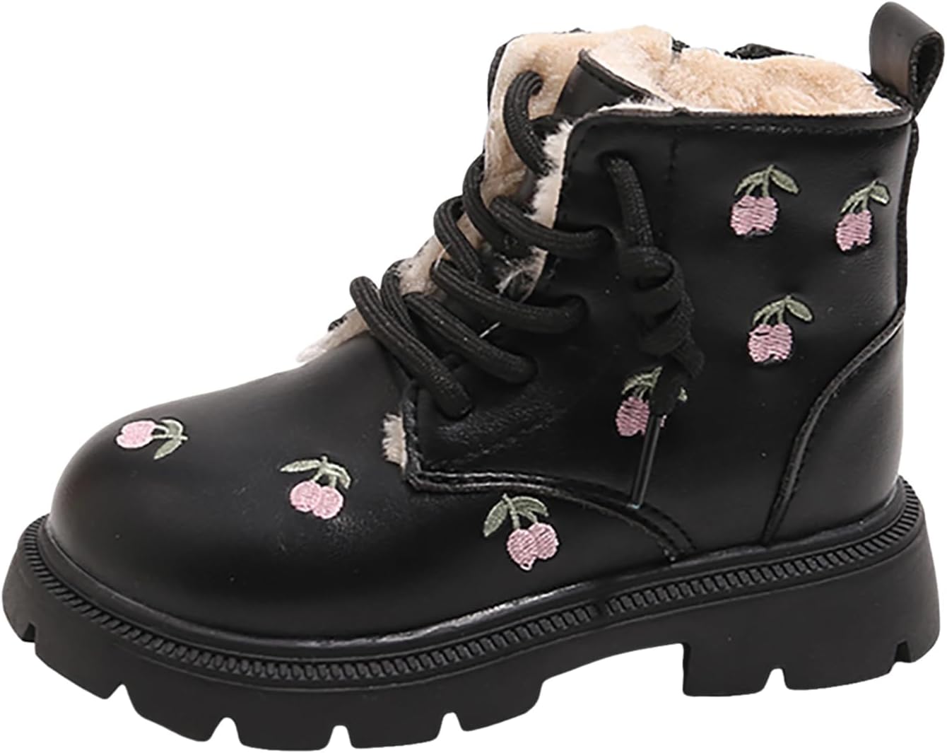 Детские ботинки IWIHMIV для малышей, зимние теплые короткие ботиночки для девочек с боковой молнией, повседневные ботинки на шнуровке для прогулок, Black
Детские ботинки IWIHMIV для малышей, зимние теплые короткие ботиночки для девочек с боковой молнией, повседневные ботинки на шнуровке для прогулок, Black