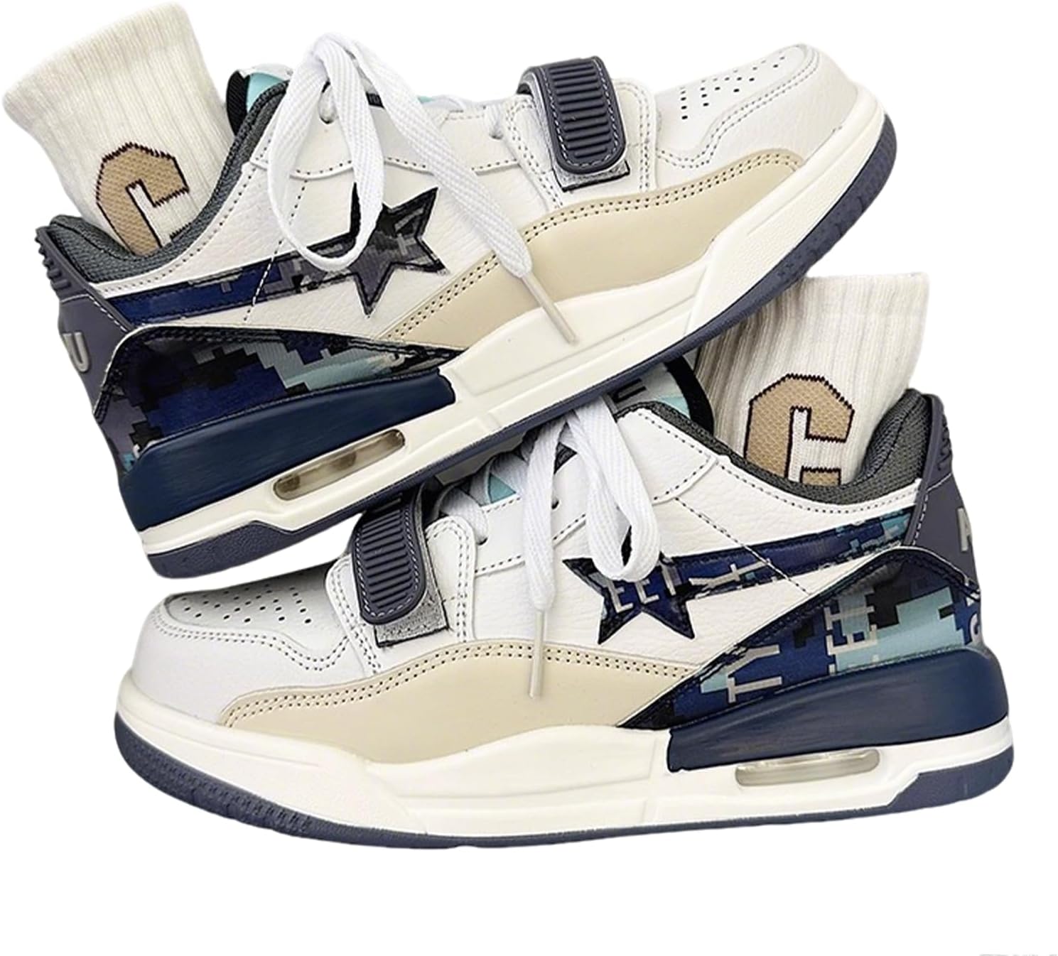 Женские и мужские высокие кроссовки на платформе Star Chunky с воздушной подушкой, удобной толстой подошвой для повседневной уличной носки Zqw, белый/синий/серый
Женские и мужские высокие кроссовки на платформе Star Chunky с воздушной подушкой, удобной толстой подошвой для повседневной уличной носки Zqw, белый/синий/серый