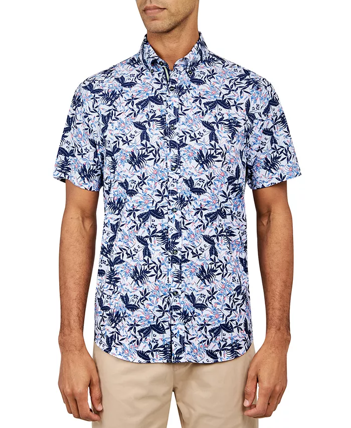 Мужская классическая рубашка с принтом листьев, не требующая глажки, с эластичной тканью и функциональными свойствами Society of Threads, белый
Мужская классическая рубашка с принтом листьев, не требующая глажки, с эластичной тканью и функциональными свойствами Society of Threads, белый