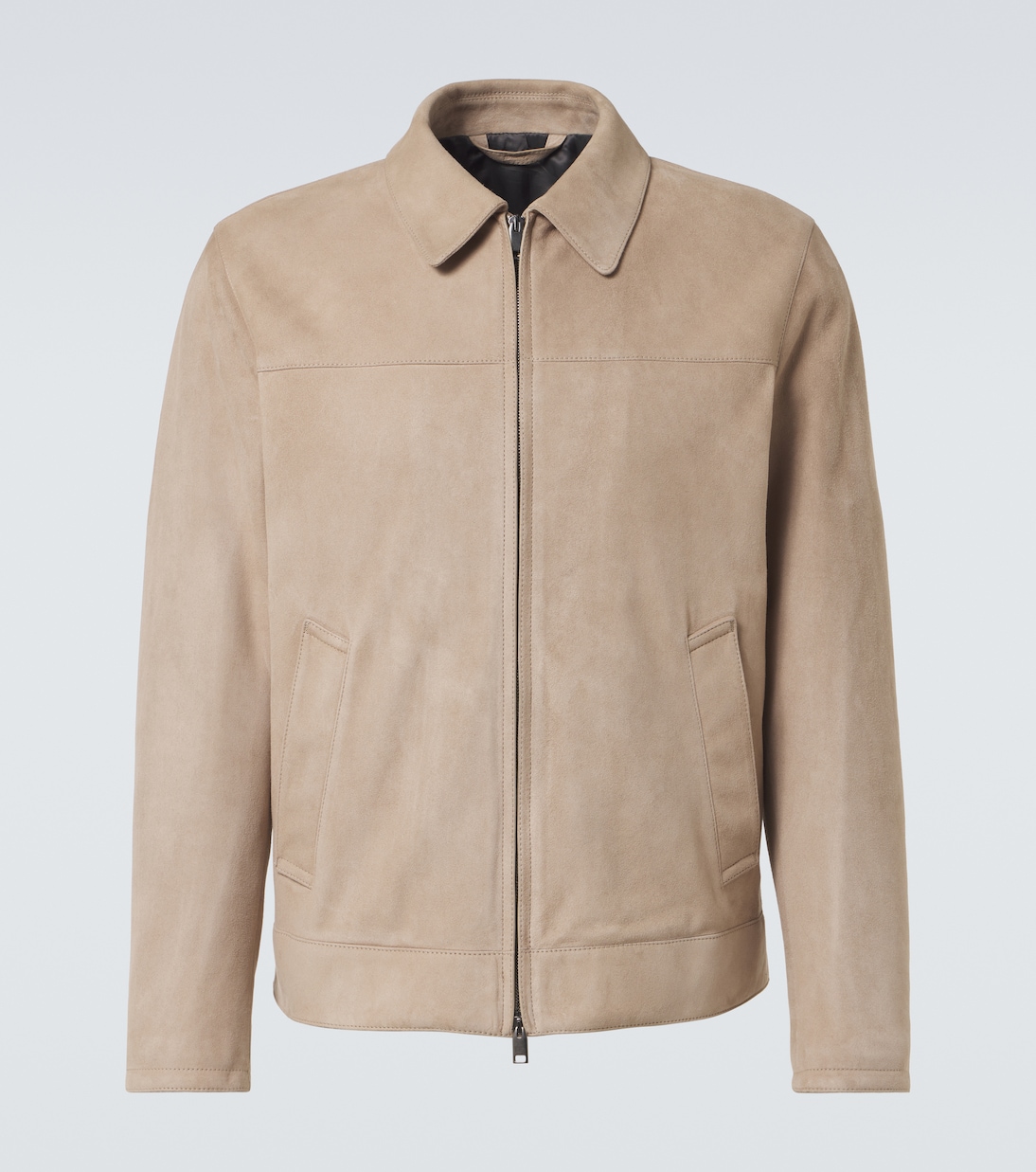 Замшевый блузон Brioni, серо-коричневый
Замшевый блузон Brioni, серо-коричневый