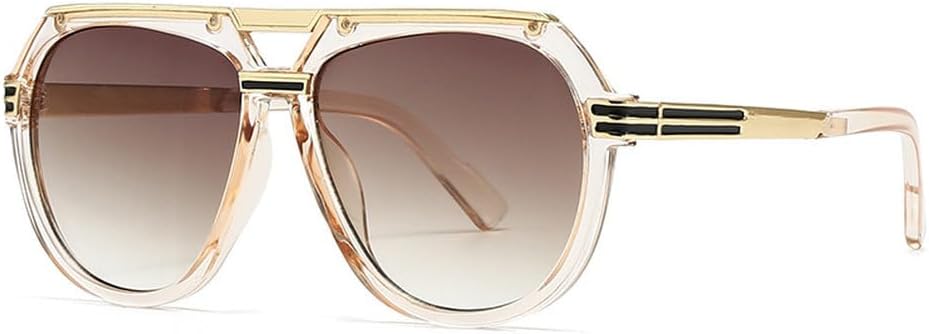 Роскошные большие круглые солнцезащитные очки для женщин и мужчин, модные солнцезащитные очки с двойной перемычкой, защита от УФ-излучения UV400 TKKTLLT, Champagne Tea
Роскошные большие круглые солнцезащитные очки для женщин и мужчин, модные солнцезащитные очки с двойной перемычкой, защита от УФ-излучения UV400 TKKTLLT, Champagne Tea