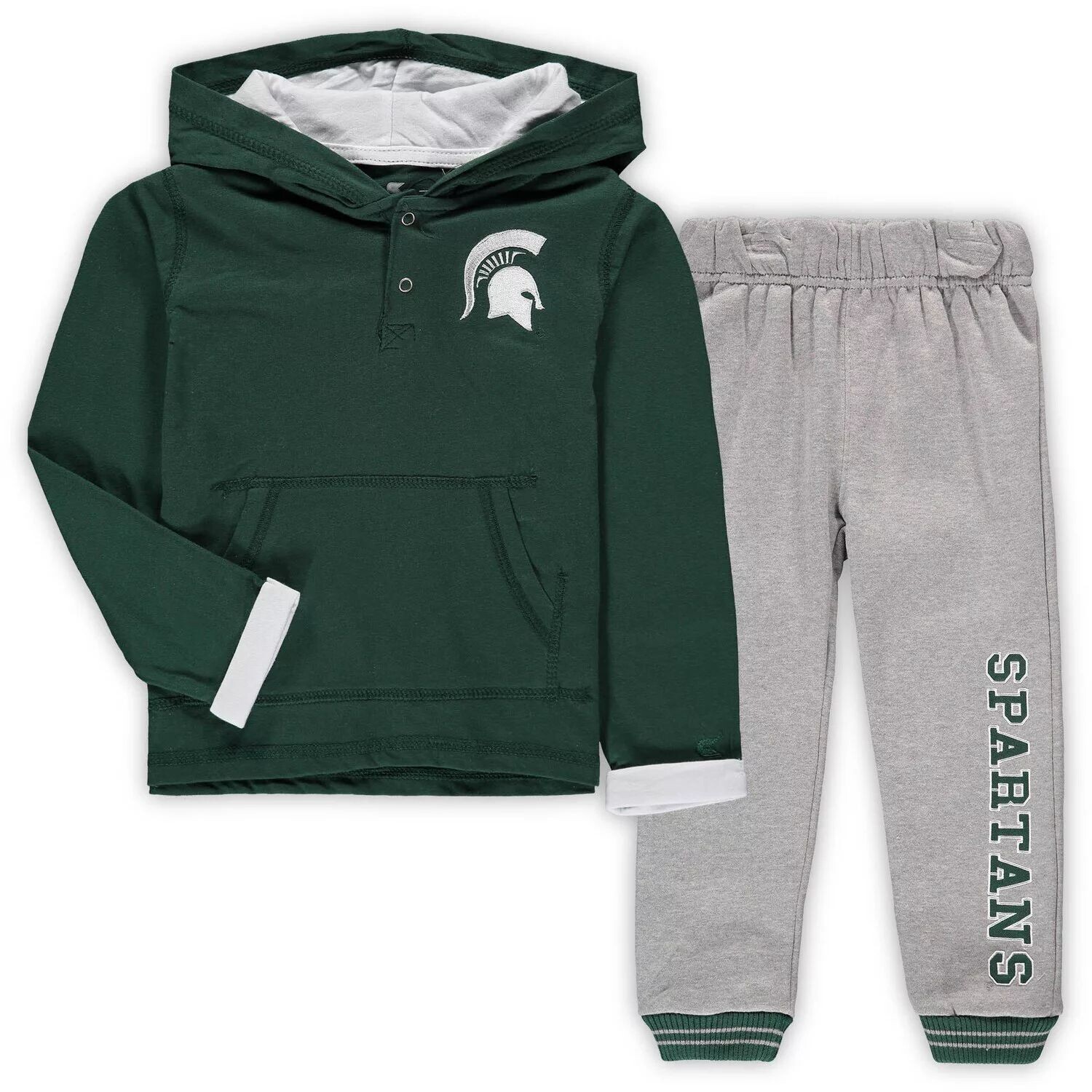 Комплект с капюшоном и спортивными штанами для малышей Colosseum Green/Heathed Grey Michigan State Spartans Poppies Colosseum
Комплект с капюшоном и спортивными штанами для малышей Colosseum Green/Heathed Grey Michigan State Spartans Poppies Colosseum