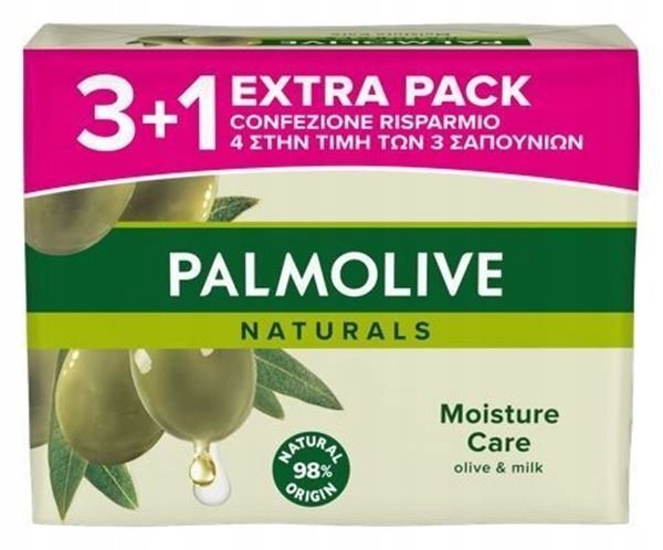 Мыло Saponetta Verde Oliva 3+1 шт 90 г - Palmolive
Мыло Saponetta Verde Oliva 3+1 шт 90 г - Palmolive