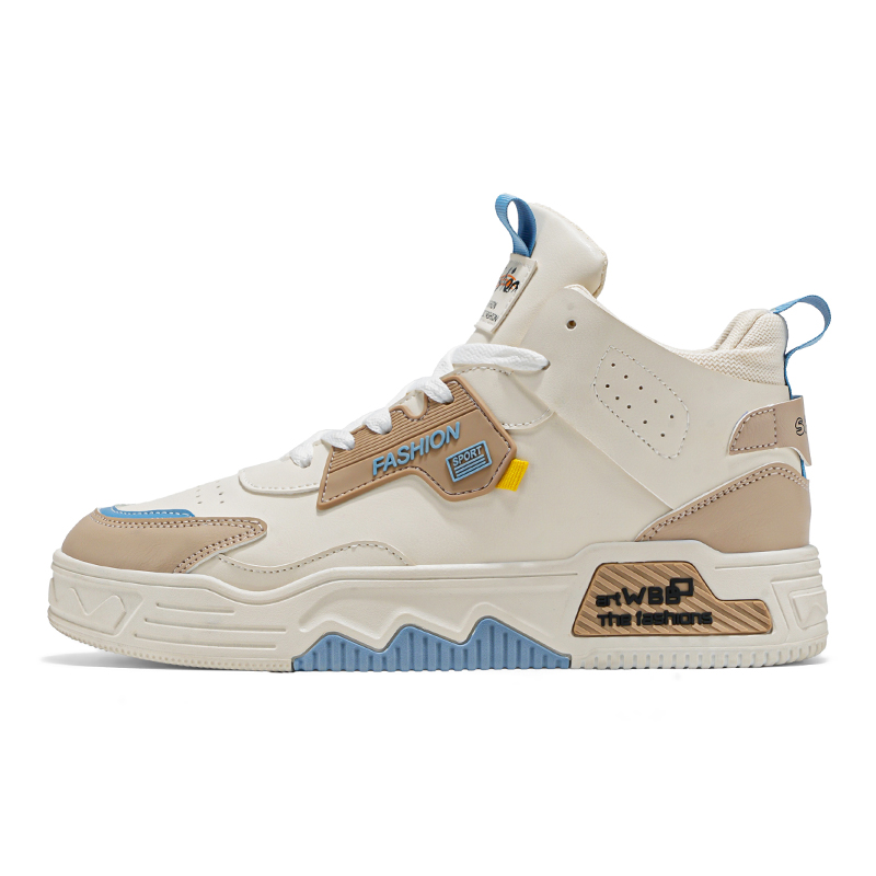 M.M Party Скользоустойчивые износостойкие мидтоп скейтборд кроссовки мужские бежевые, цвет Beige 
M.M Party Скользоустойчивые износостойкие мидтоп скейтборд кроссовки мужские бежевые, цвет Beige