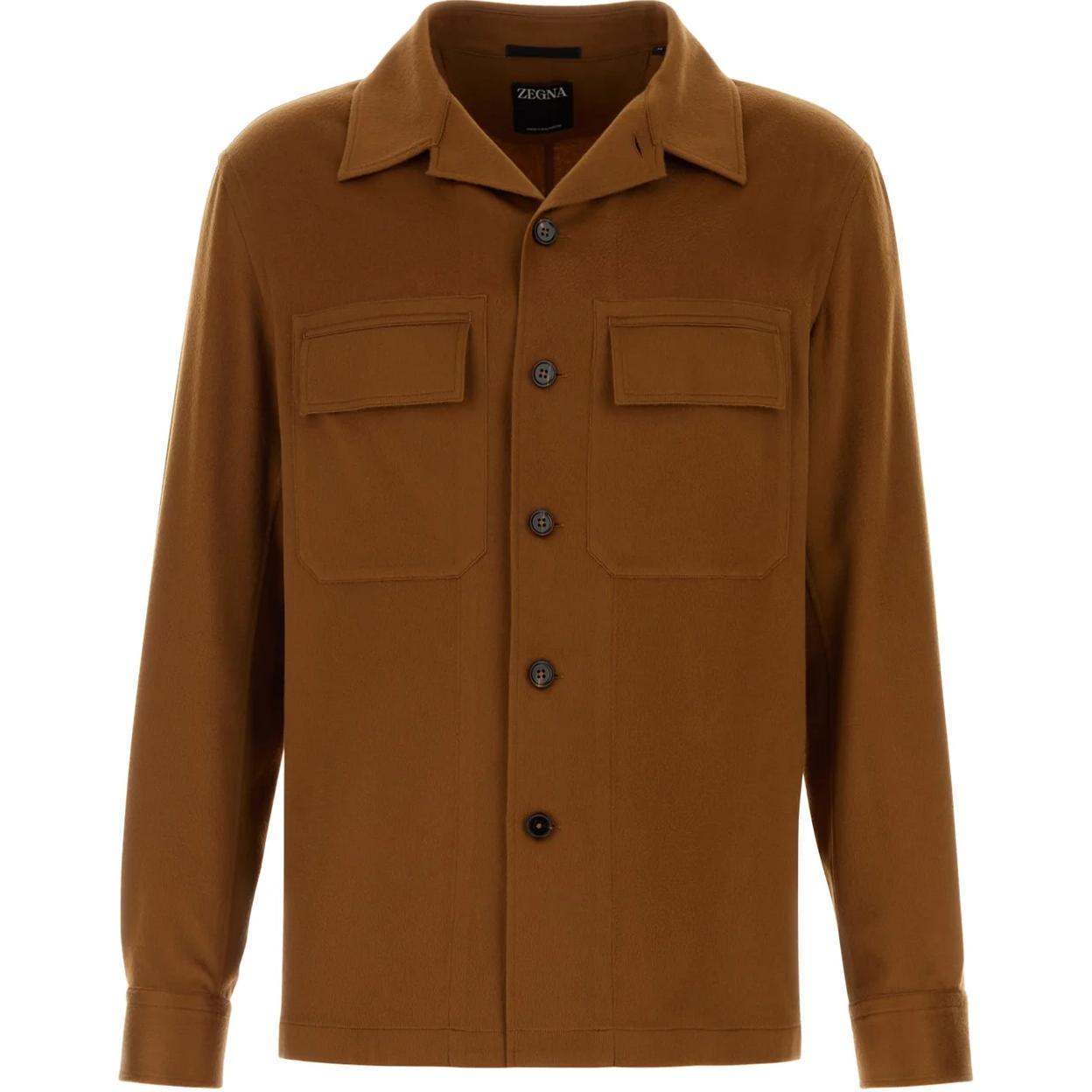 Ermenegildo Zegna Джерма Оаси рубашка с пуговицами и прямым подолом, Brown
Ermenegildo Zegna Джерма Оаси рубашка с пуговицами и прямым подолом, Brown