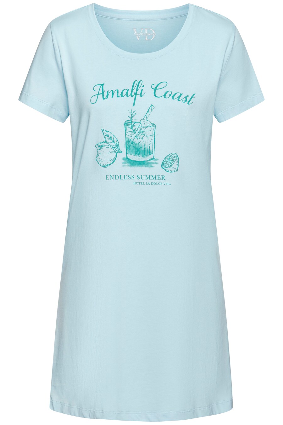 Ночная рубашка VIVANCE Dreams, светло-синий
Ночная рубашка VIVANCE Dreams, светло-синий