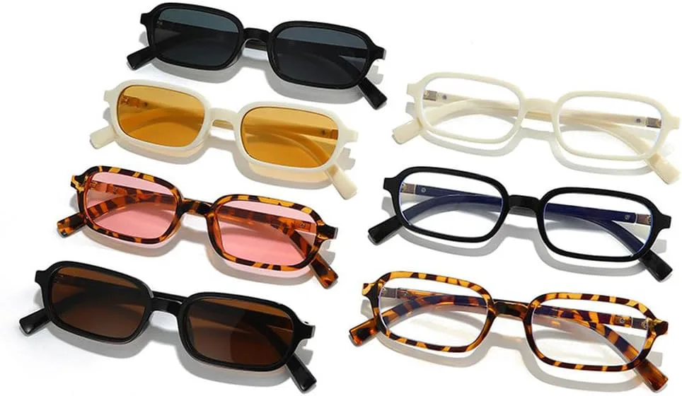 Прямоугольные солнцезащитные очки для женщин в винтажном стиле с защитой от УФ-излучения UV400, модные панк-солнцезащитные очки для мужчин TKKTLLT, Black Gray
Прямоугольные солнцезащитные очки для женщин в винтажном стиле с защитой от УФ-излучения UV400, модные панк-солнцезащитные очки для мужчин TKKTLLT, Black Gray