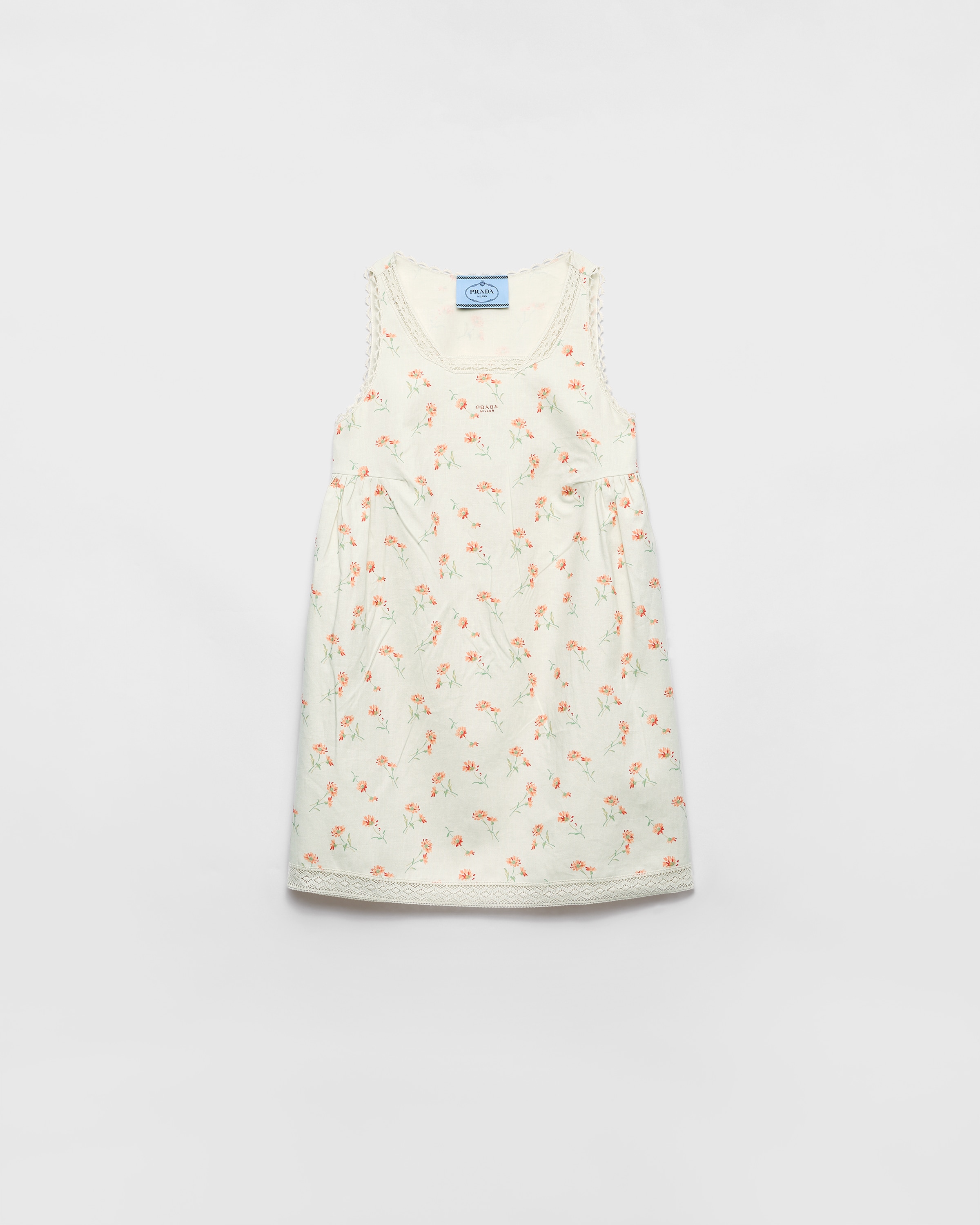 Льняное мини-платье с цветочным принтом Prada, натуральный
Льняное мини-платье с цветочным принтом Prada, натуральный