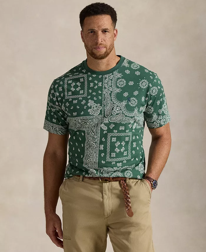 Мужская футболка-поло с бандана-принтом Big & Tall Polo Ralph Lauren, зеленый
Мужская футболка-поло с бандана-принтом Big & Tall Polo Ralph Lauren, зеленый
