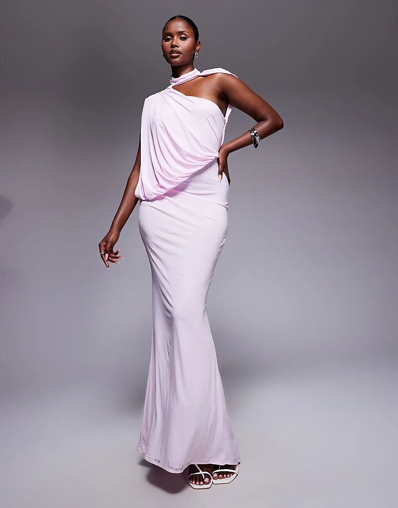 Платье макси ASOS DESIGN на одно плечо с драпировкой и накидкой сиреневого цвета
Платье макси ASOS DESIGN на одно плечо с драпировкой и накидкой сиреневого цвета