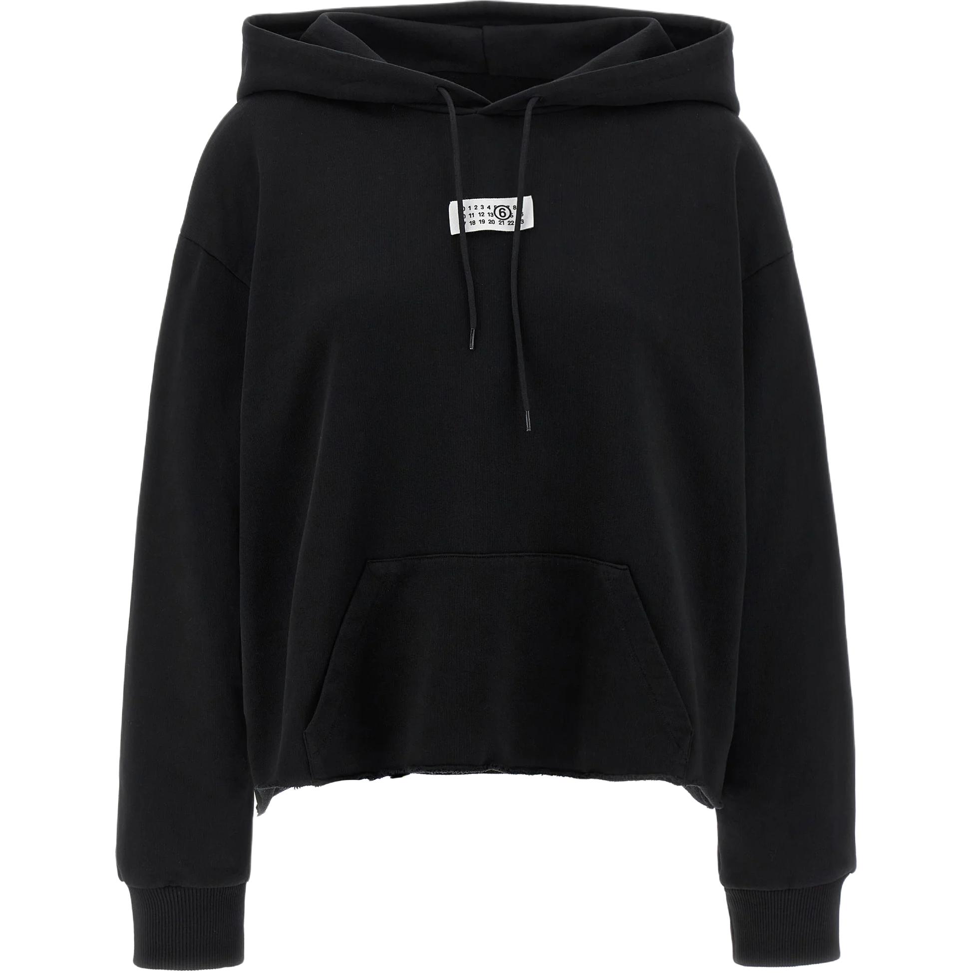 Худи с необработанным краем MM6 Maison Margiela, черный
Худи с необработанным краем MM6 Maison Margiela, черный