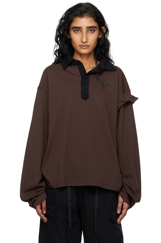 Ottolinger Коричневая рубашка-поло с длинными рукавами
Ottolinger Коричневая рубашка-поло с длинными рукавами