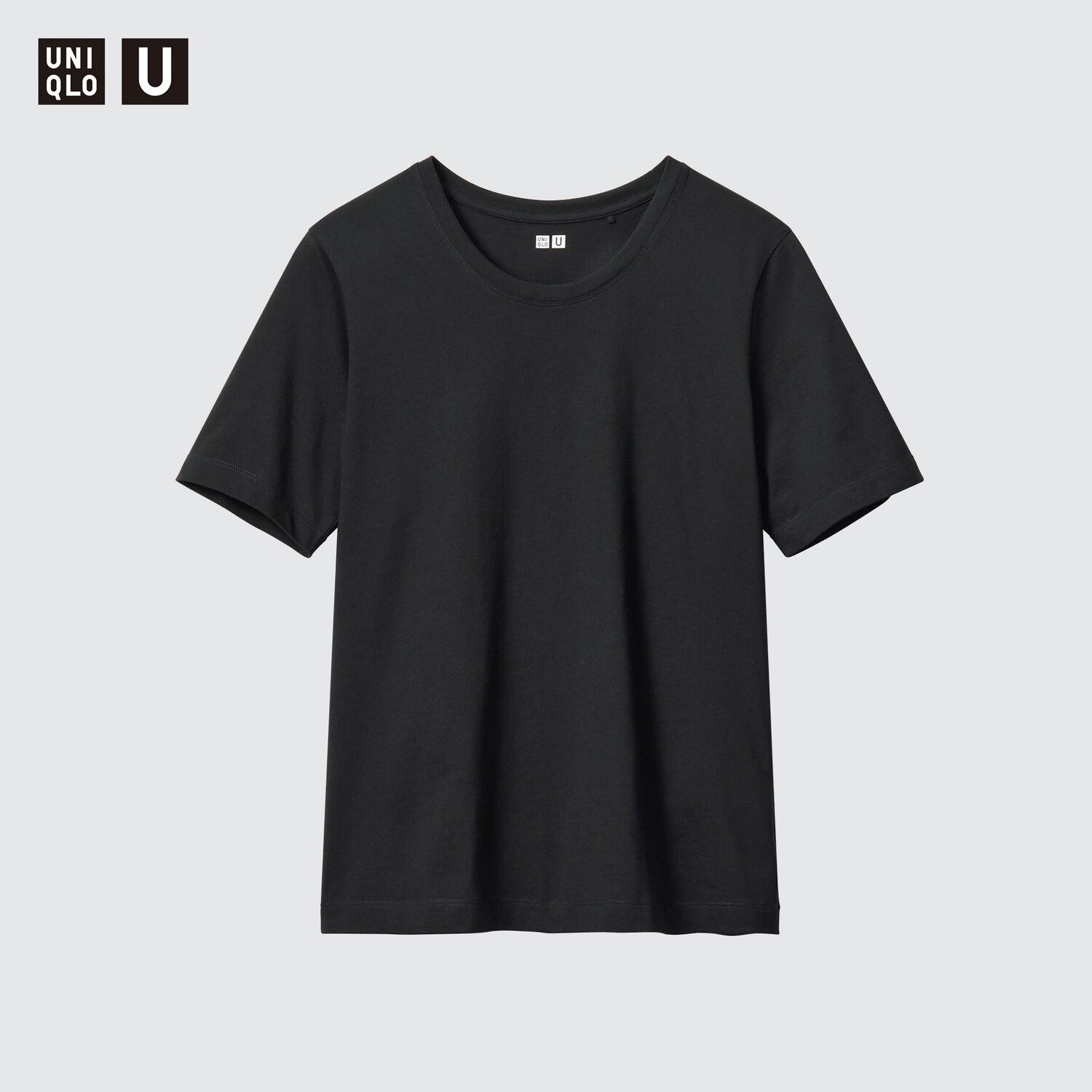 Футболка Uniqlo Supima из хлопка, черный 
Футболка Uniqlo Supima из хлопка, черный