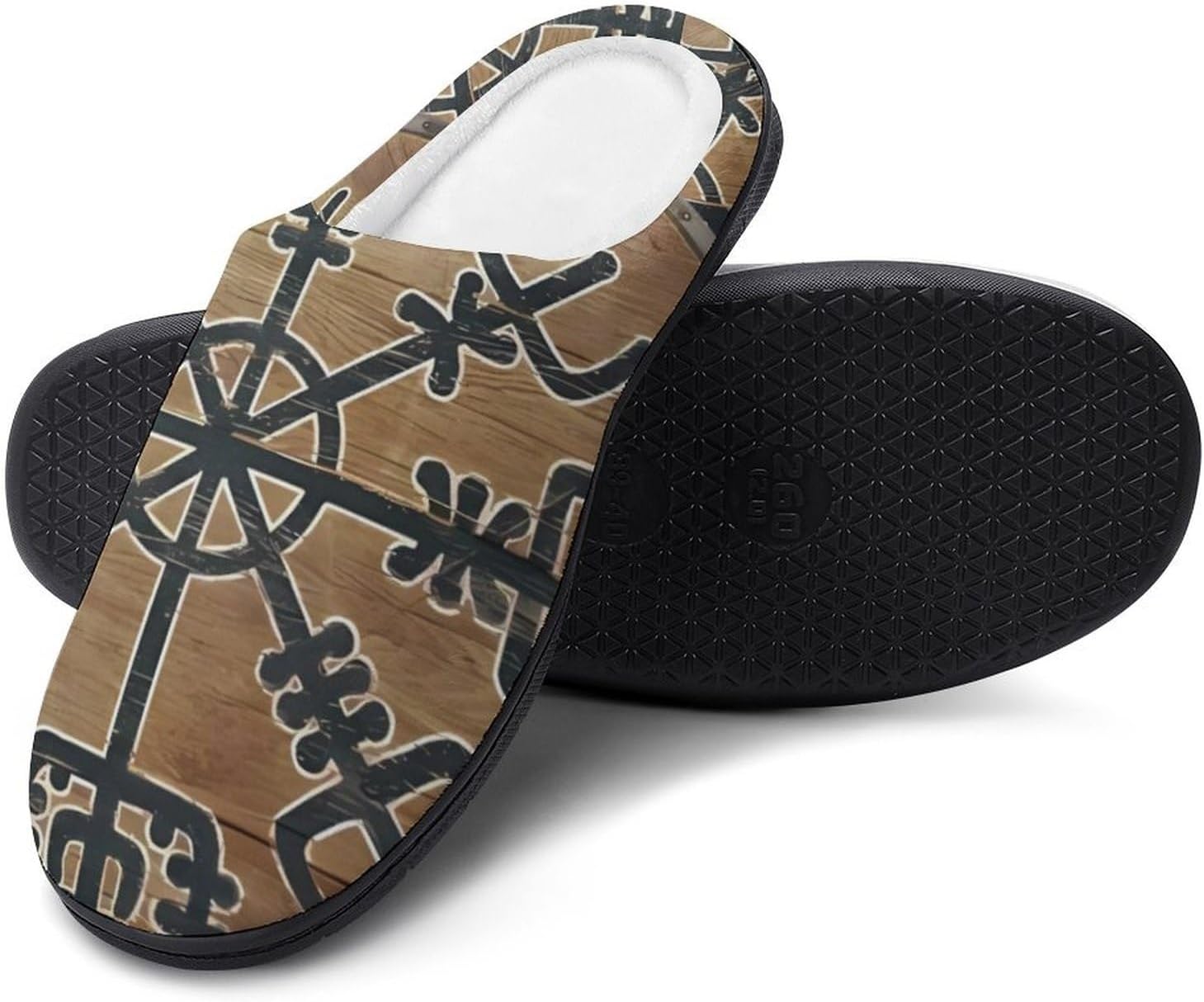 Мужские теплые пушистые домашние хлопковые тапочки с закрытым носком и интересным скандинавским узором в стиле викингов, классические тапочки на резиновой подошве с противоскользящим покрытием Yxhzyhy, Compass
Мужские теплые пушистые домашние хлопковые тапочки с закрытым носком и интересным скандинавским узором в стиле викингов, классические тапочки на резиновой подошве с противоскользящим покрытием Yxhzyhy, Compass