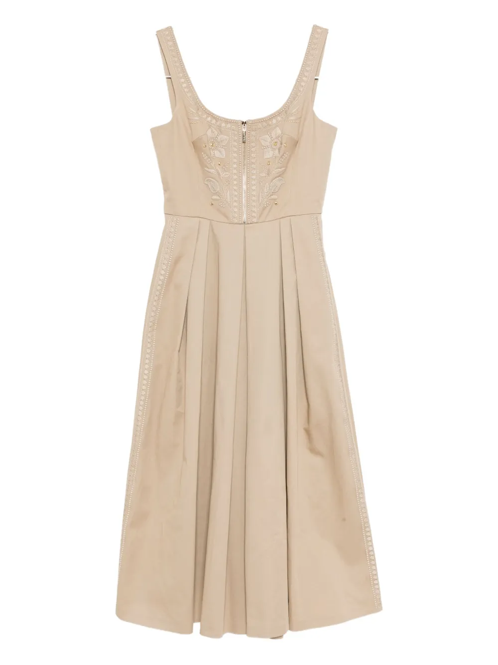 Вышитое габардиновое платье Elie Saab, серый
Вышитое габардиновое платье Elie Saab, серый