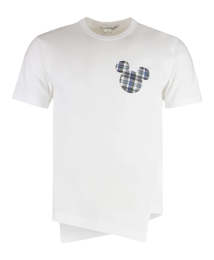 Хлопковая футболка с круглым вырезом Comme Des Garã§Ons, белый
Хлопковая футболка с круглым вырезом Comme Des Garã§Ons, белый