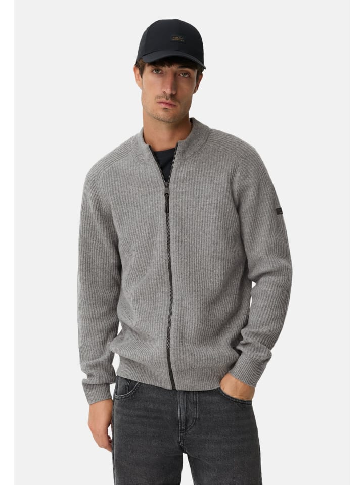 Кардиган из чистой овечьей шерсти каменно-серого цвета Camel Active
Кардиган из чистой овечьей шерсти каменно-серого цвета Camel Active