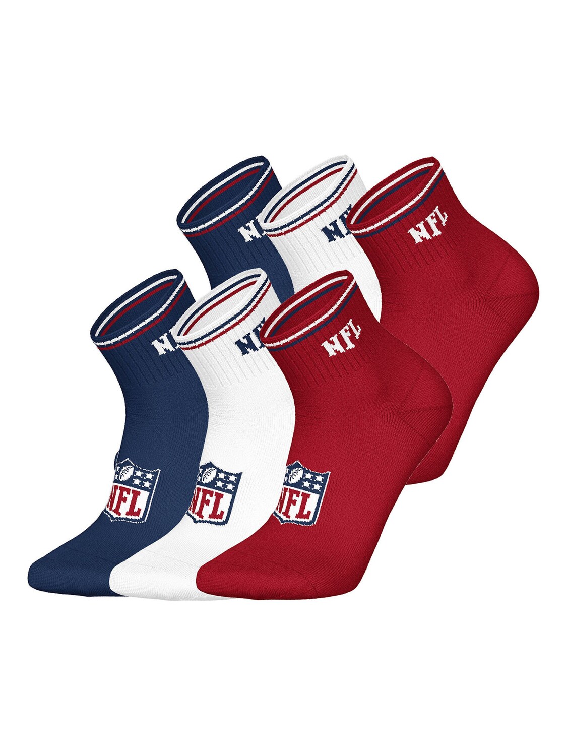 Huddle Носки 'NFL Shield Quarter' в цвете Navy, Bright Red, White
Huddle Носки 'NFL Shield Quarter' в цвете Navy, Bright Red, White