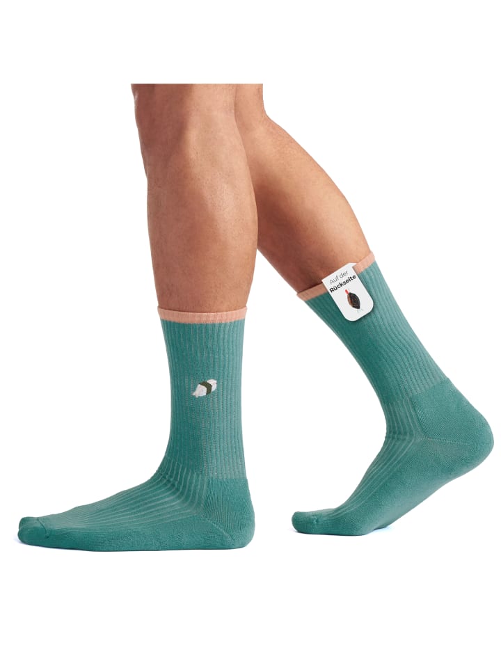 Von Jungfeld Теннисные носки. Носки Mix & Match с вышитыми мотивами в цвете «Суши» - морской зеленый
Von Jungfeld Теннисные носки. Носки Mix & Match с вышитыми мотивами в цвете «Суши» - морской зеленый