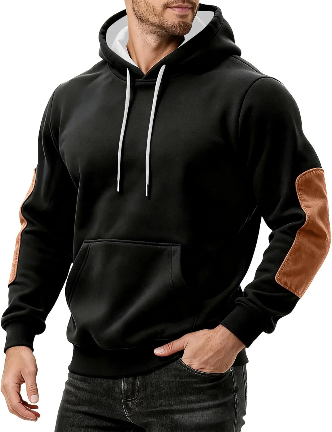 Толстовка с капюшоном из флиса для мужчин, с карманами
Толстовка с капюшоном из флиса для мужчин, с карманами