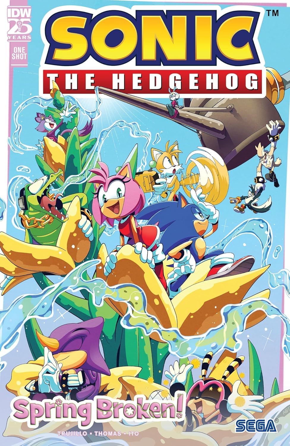 Sonic the Hedgehog Spring Broken! Publication date June 26, 2024 (Idea and Design Works, Inc (IDW) Publishing, LLC)
Sonic the Hedgehog Spring Broken! Publication date June 26, 2024 (Idea and Design Works, Inc (IDW) Publishing, LLC)
