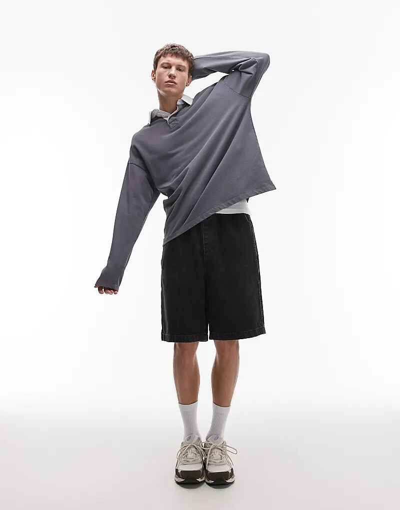 Шорты из эластичного денима черного цвета Topman
Шорты из эластичного денима черного цвета Topman