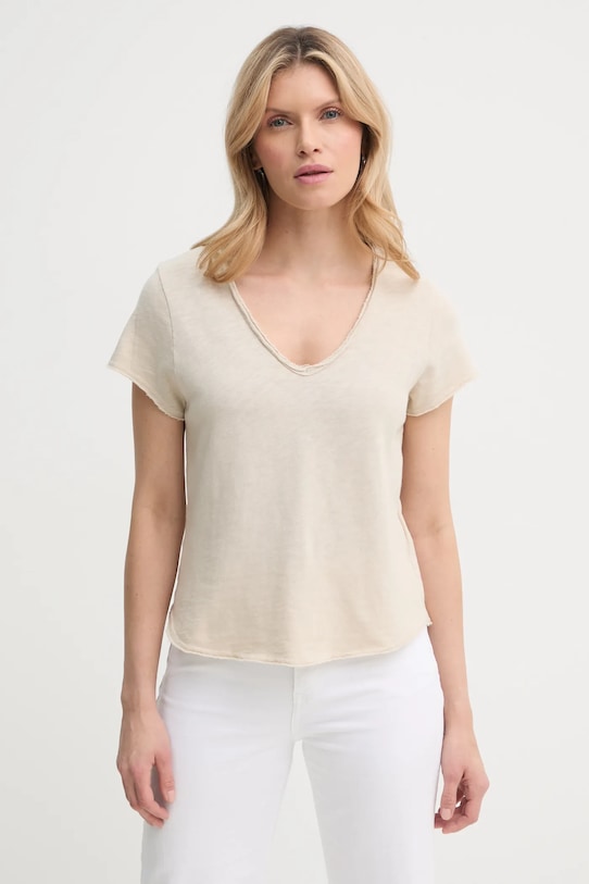 Хлопковая футболка American Vintage, бежевый
Хлопковая футболка American Vintage, бежевый