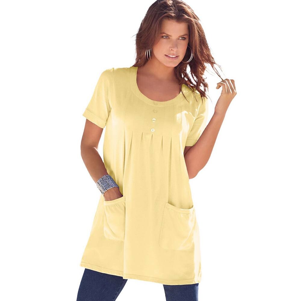 Женская туника мягкого трикотажа с двумя карманами больших размеров Roaman Roaman's, цвет Banana
Женская туника мягкого трикотажа с двумя карманами больших размеров Roaman Roaman's, цвет Banana