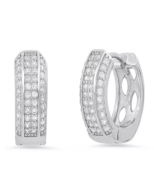 Женские серьги-кольца из стерлингового серебра с многорядными искусственными бриллиантами Steeltime, silver
Женские серьги-кольца из стерлингового серебра с многорядными искусственными бриллиантами Steeltime, silver