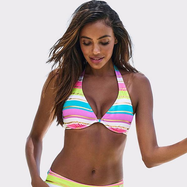 Женский полосатый топ-бикини с косточками Lascana
Женский полосатый топ-бикини с косточками Lascana