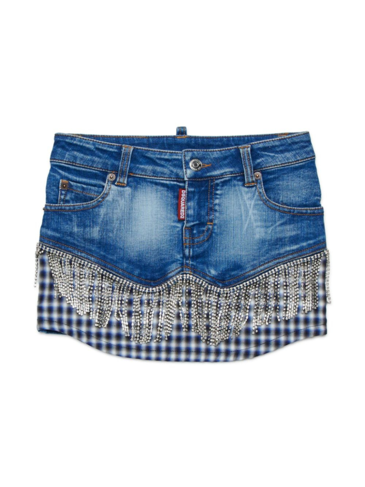 DSQUARED2 KIDS джинсовая юбка с бахромой, синий
DSQUARED2 KIDS джинсовая юбка с бахромой, синий
