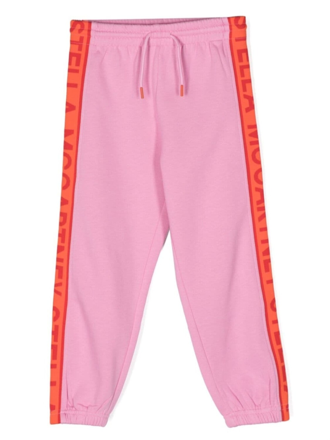 Stella McCartney Kids зауженные спортивные брюки с логотипом, розовый 
Stella McCartney Kids зауженные спортивные брюки с логотипом, розовый