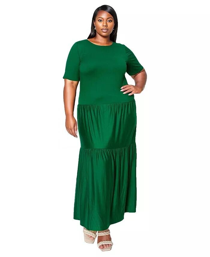 Многоярусное платье макси из журдана больших размеров L I V D, зеленый
Многоярусное платье макси из журдана больших размеров L I V D, зеленый