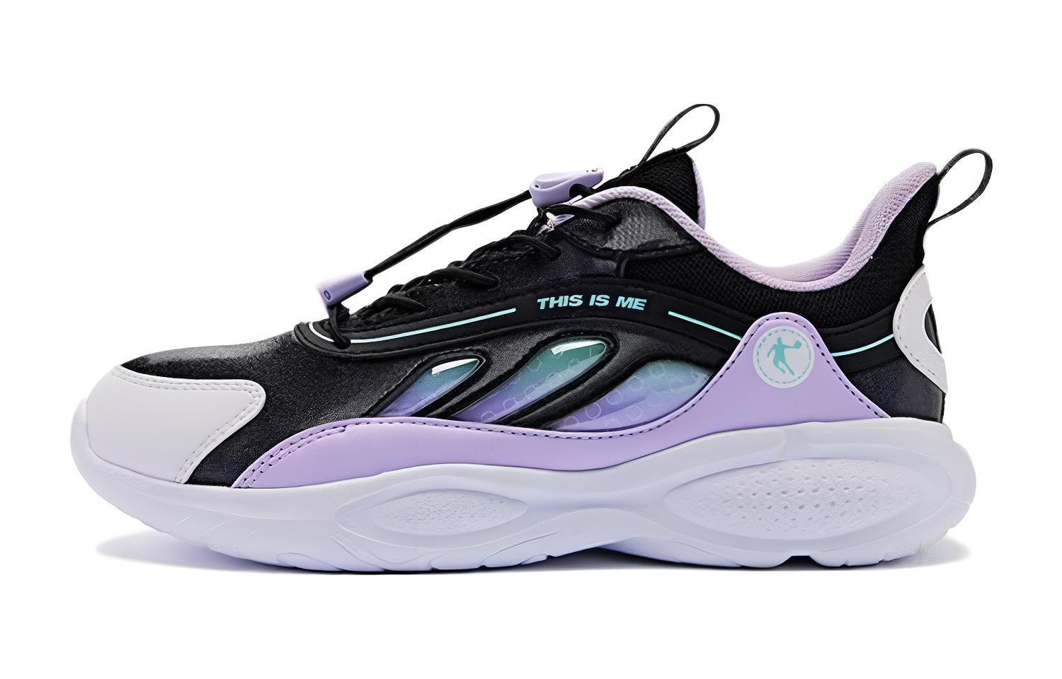 Амортизирующие износостойкие низкие детские кроссовки для бега черно-фиолетовые подростковые QIAODAN 
Амортизирующие износостойкие низкие детские кроссовки для бега черно-фиолетовые подростковые QIAODAN