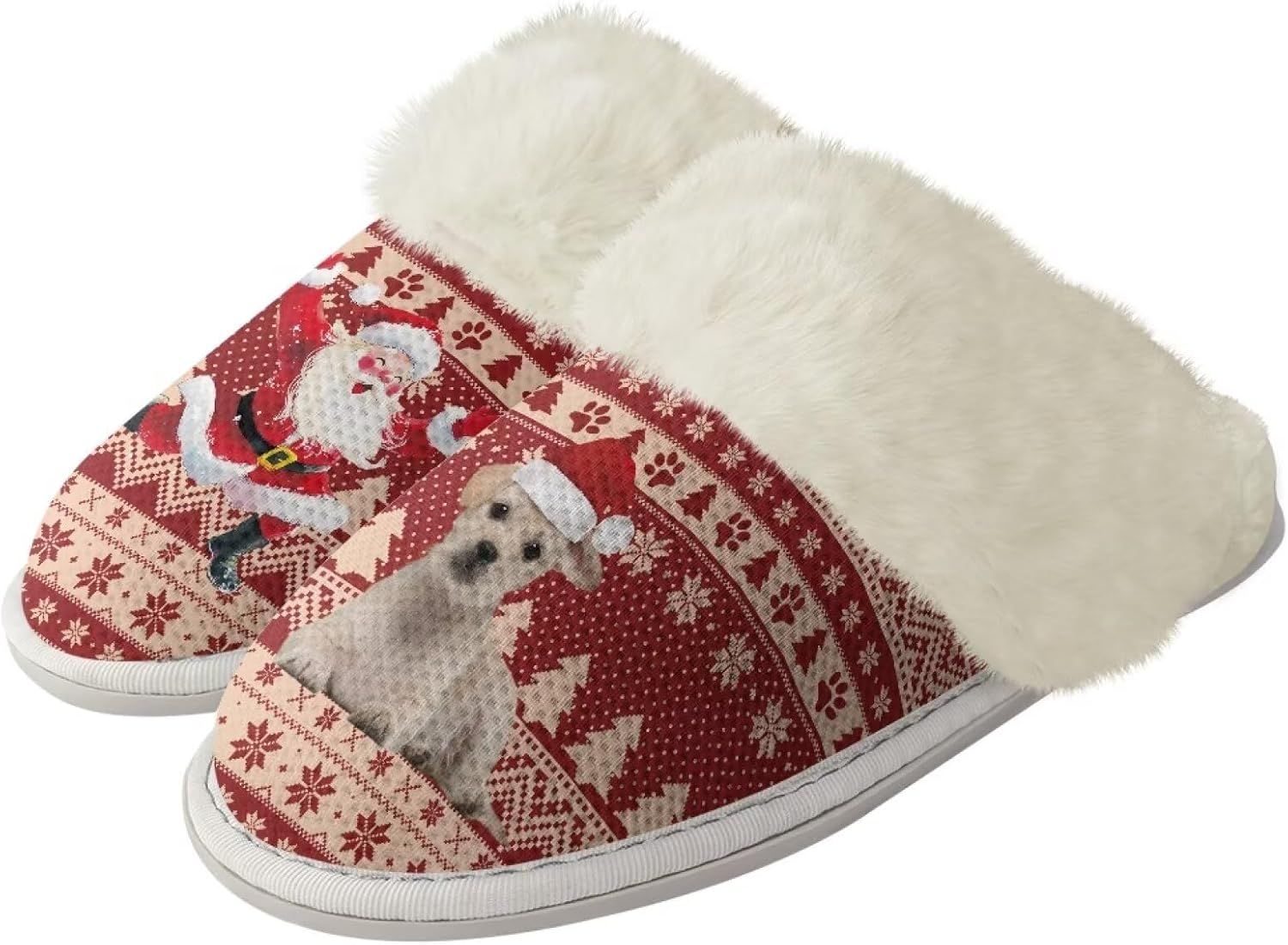 Домашние тапочки Srengjodk Slip-On, фланелевые тапочки с меховой отделкой для женщин и мужчин, его и ее тапочки, размеры 36-47, Xmas Dog Print Design
Домашние тапочки Srengjodk Slip-On, фланелевые тапочки с меховой отделкой для женщин и мужчин, его и ее тапочки, размеры 36-47, Xmas Dog Print Design