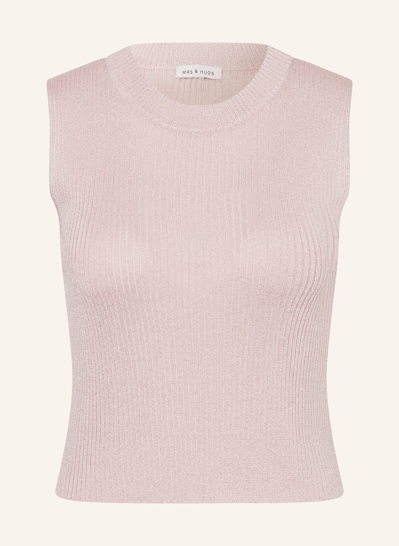 Вязаный топ с блестящей пряжей Mrs & Hugs, розовый
Вязаный топ с блестящей пряжей Mrs & Hugs, розовый