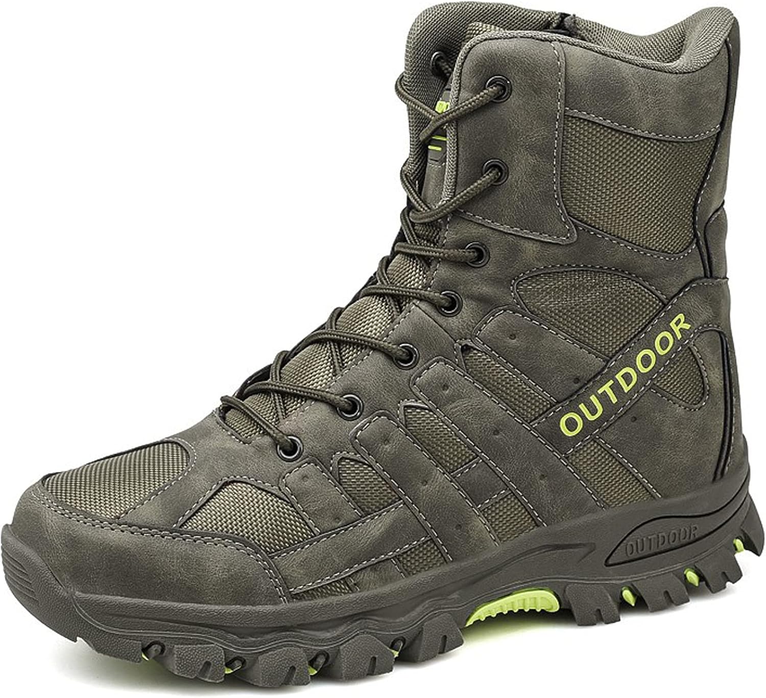 Мужские походные ботинки hongrenamz, водонепроницаемые, высокие, для активного отдыха, шнуровка, противоскользящие, ботинки до щиколотки, для кемпинга и треккинга - зеленые
Мужские походные ботинки hongrenamz, водонепроницаемые, высокие, для активного отдыха, шнуровка, противоскользящие, ботинки до щиколотки, для кемпинга и треккинга - зеленые