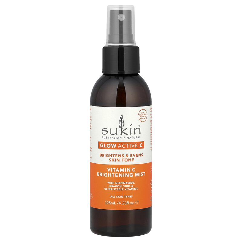 Sukin, Glow Active-C, осветляющий спрей с витамином C, для всех типов кожи, 125 мл (4,23 жидк. Унции)
Sukin, Glow Active-C, осветляющий спрей с витамином C, для всех типов кожи, 125 мл (4,23 жидк. Унции)