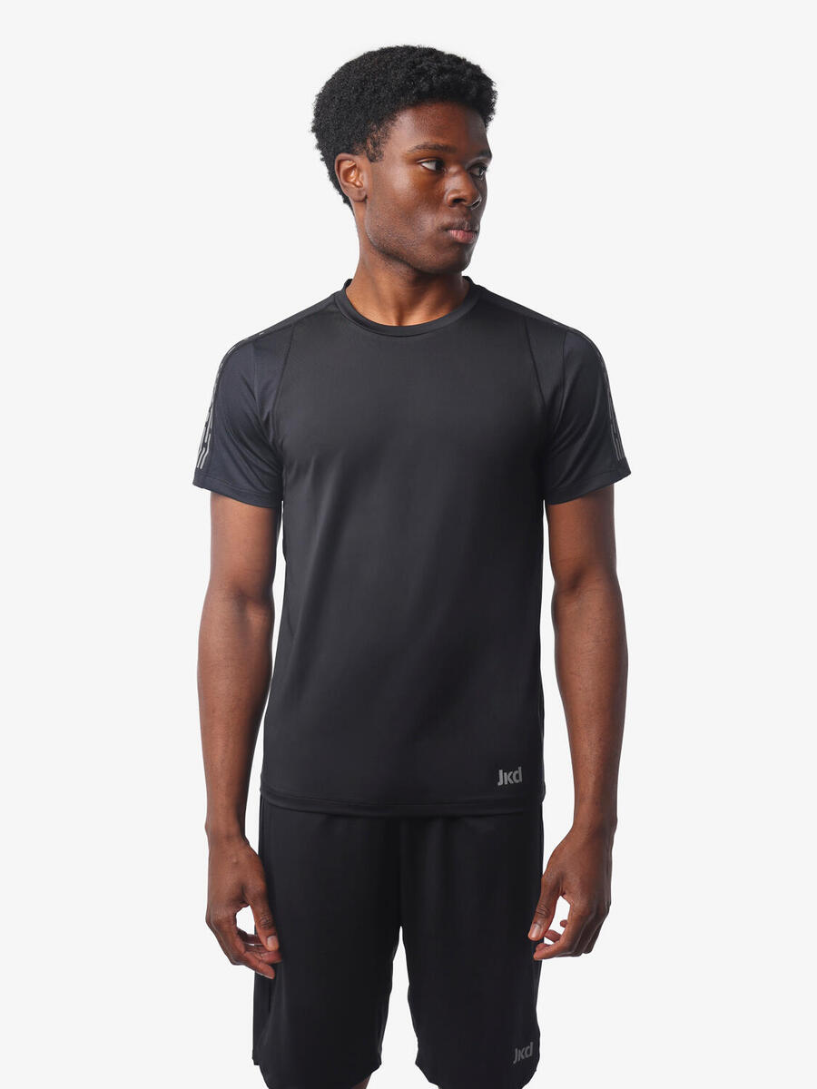 JAKED Мужская черная синтетическая футболка для фитнеса
JAKED Мужская черная синтетическая футболка для фитнеса