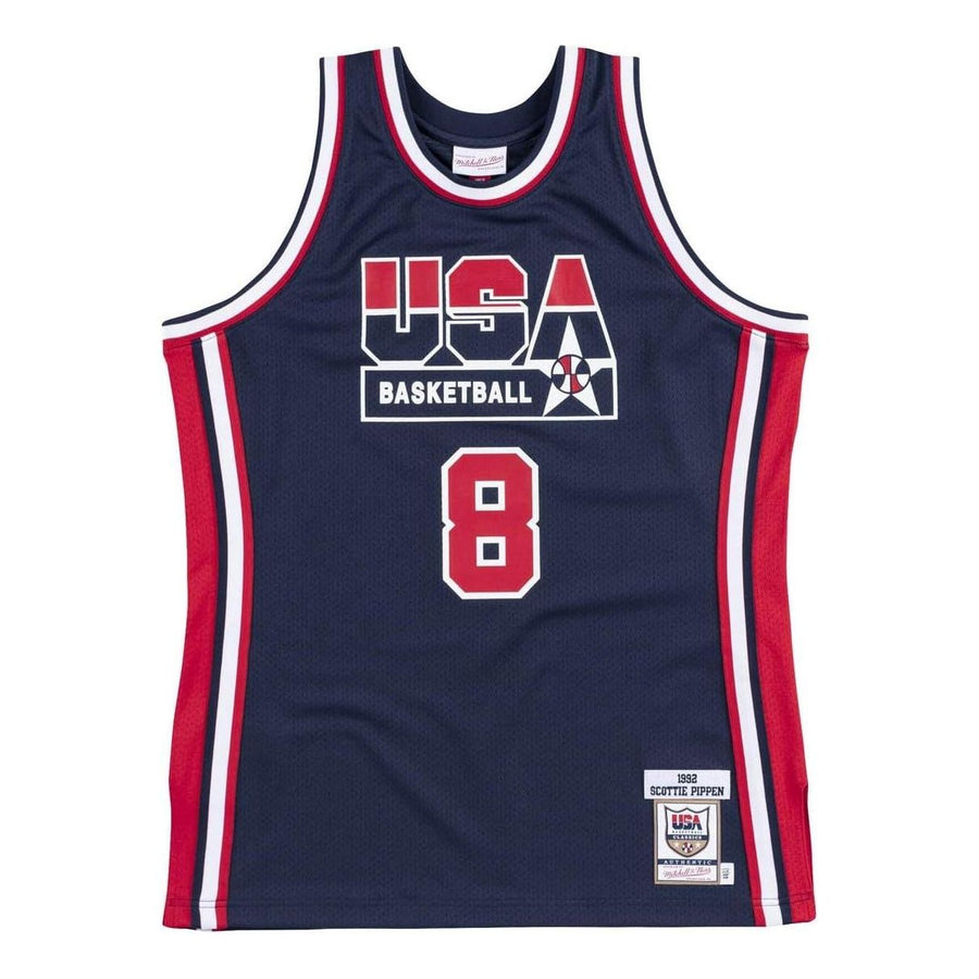Джерси Mitchell & Ness Team USA 1992 Jerseys 'Scottie Pippen 8', темно-синий
Джерси Mitchell & Ness Team USA 1992 Jerseys 'Scottie Pippen 8', темно-синий