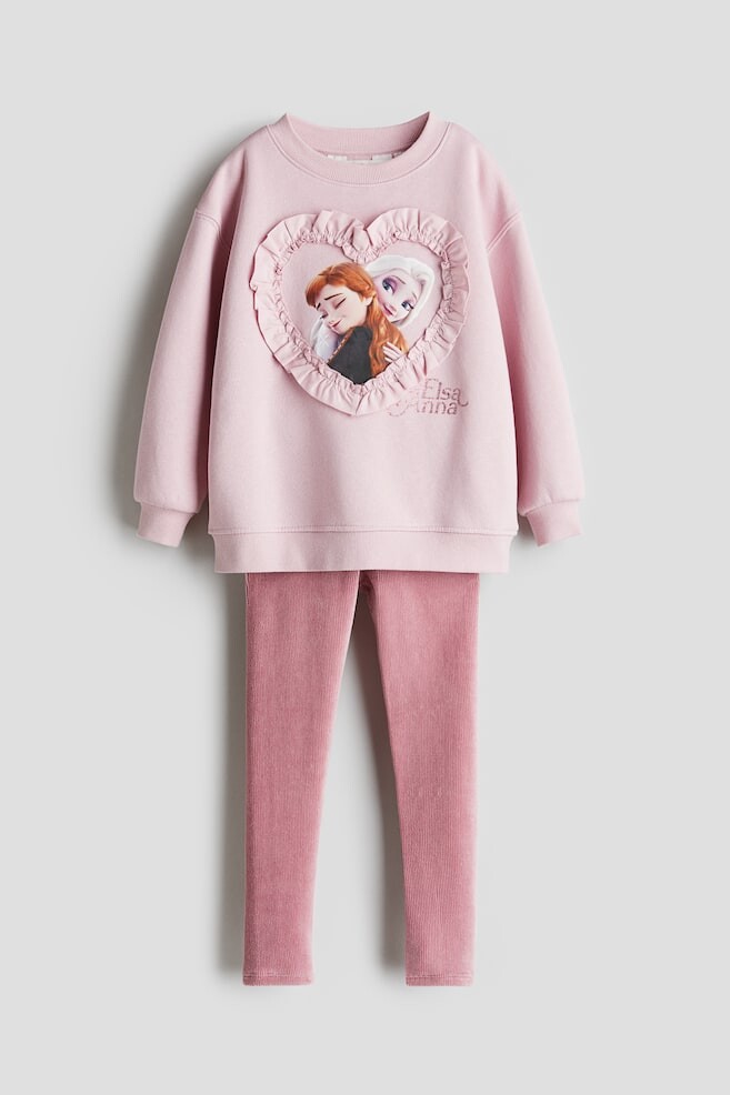 Комплект из двух предметов: рубашка и леггинсы H&M, розовый 
Комплект из двух предметов: рубашка и леггинсы H&M, розовый