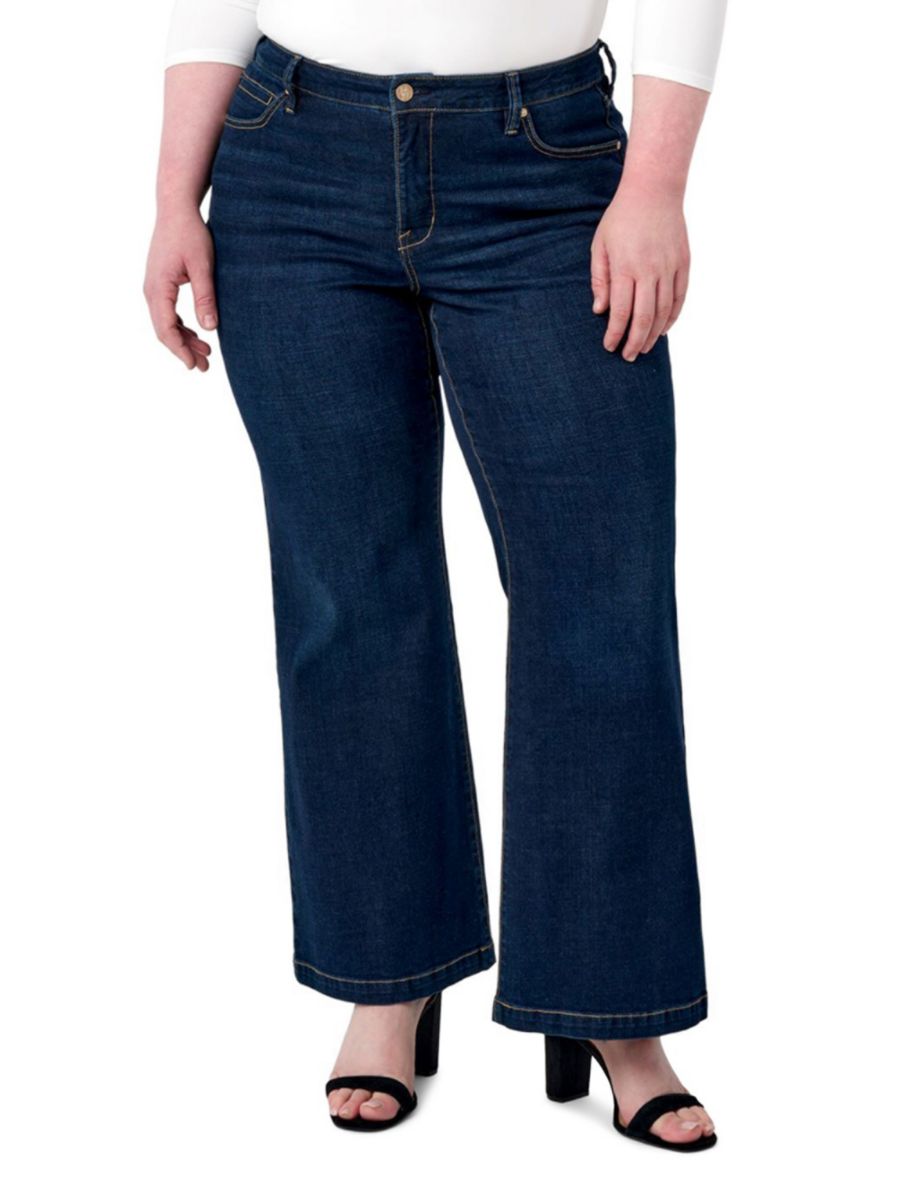 Джинсы Bella Wide-Leg с карманами на бедрах и прорезями Seven7, цвет Quebec Dark 
Джинсы Bella Wide-Leg с карманами на бедрах и прорезями Seven7, цвет Quebec Dark