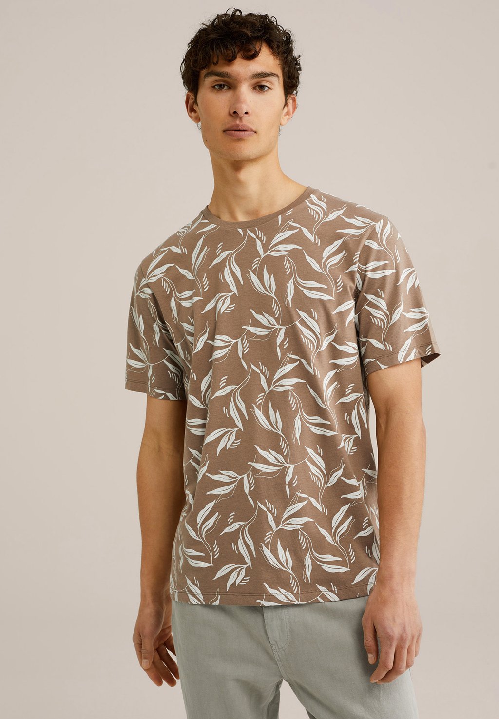 Футболка с принтом WE Fashion, светло-коричневый 
Футболка с принтом WE Fashion, светло-коричневый