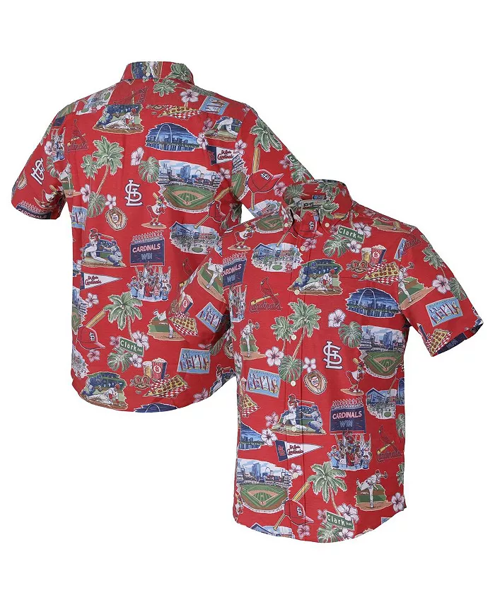 Мужская красная бейсболка St. Louis Cardinals с принтом, трикотажная производительная рубашка на пуговицах Reyn Spooner
Мужская красная бейсболка St. Louis Cardinals с принтом, трикотажная производительная рубашка на пуговицах Reyn Spooner