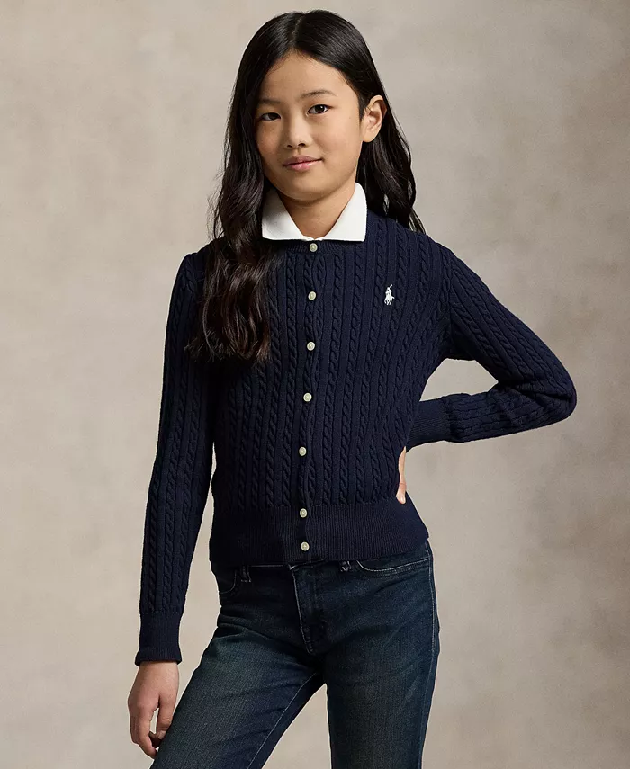 Кардиган из хлопка с крупной вязкой Big Girls Polo Ralph Lauren, синий
Кардиган из хлопка с крупной вязкой Big Girls Polo Ralph Lauren, синий