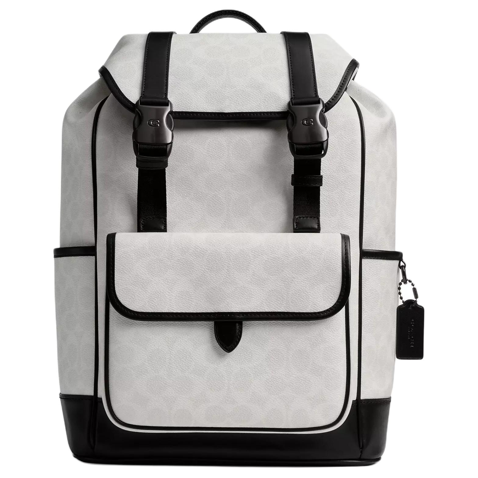 COACH Сумка-рюкзак из прорезиненной парусины большая мужская черно-белая
COACH Сумка-рюкзак из прорезиненной парусины большая мужская черно-белая